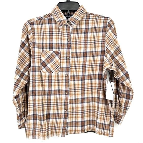 Yellowstone Montana Wild Horses Flannel Cowgirl Shirt Girls Sz M 8 10 Back Panel - Picture 3 of 6